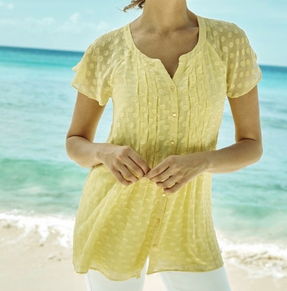 Soft Surroundings Tops - Soft Surroundings Dot Calm Shirt